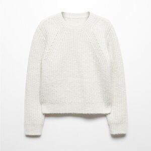 Mango Cream Crew Neck Sweater